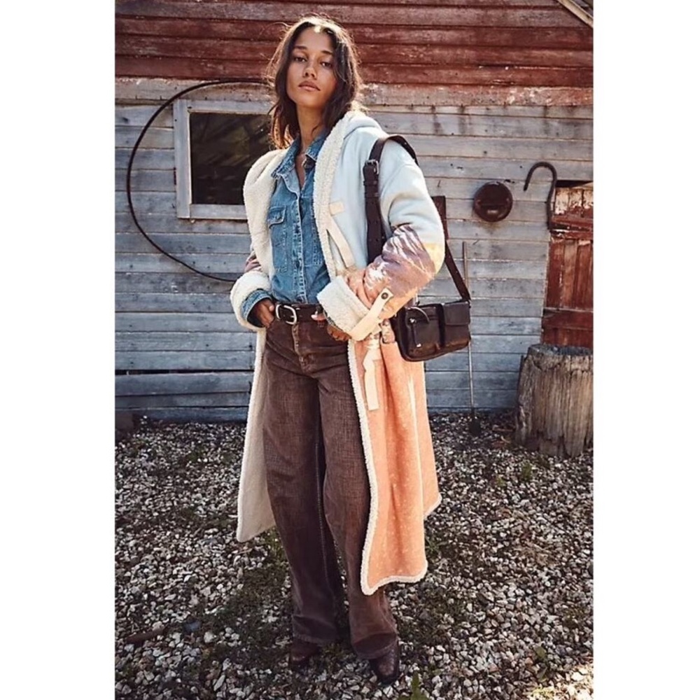 Free People Arcadia fleece landscape sweatshirt coat - Picture 3 of 9